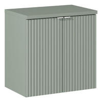 WASCHTISCHUNTERSCHRANK 60 cm 2 Teile - Line Reed Green L BM99 in Schilfgrün - Grün, Holz (60/57/40cm)
