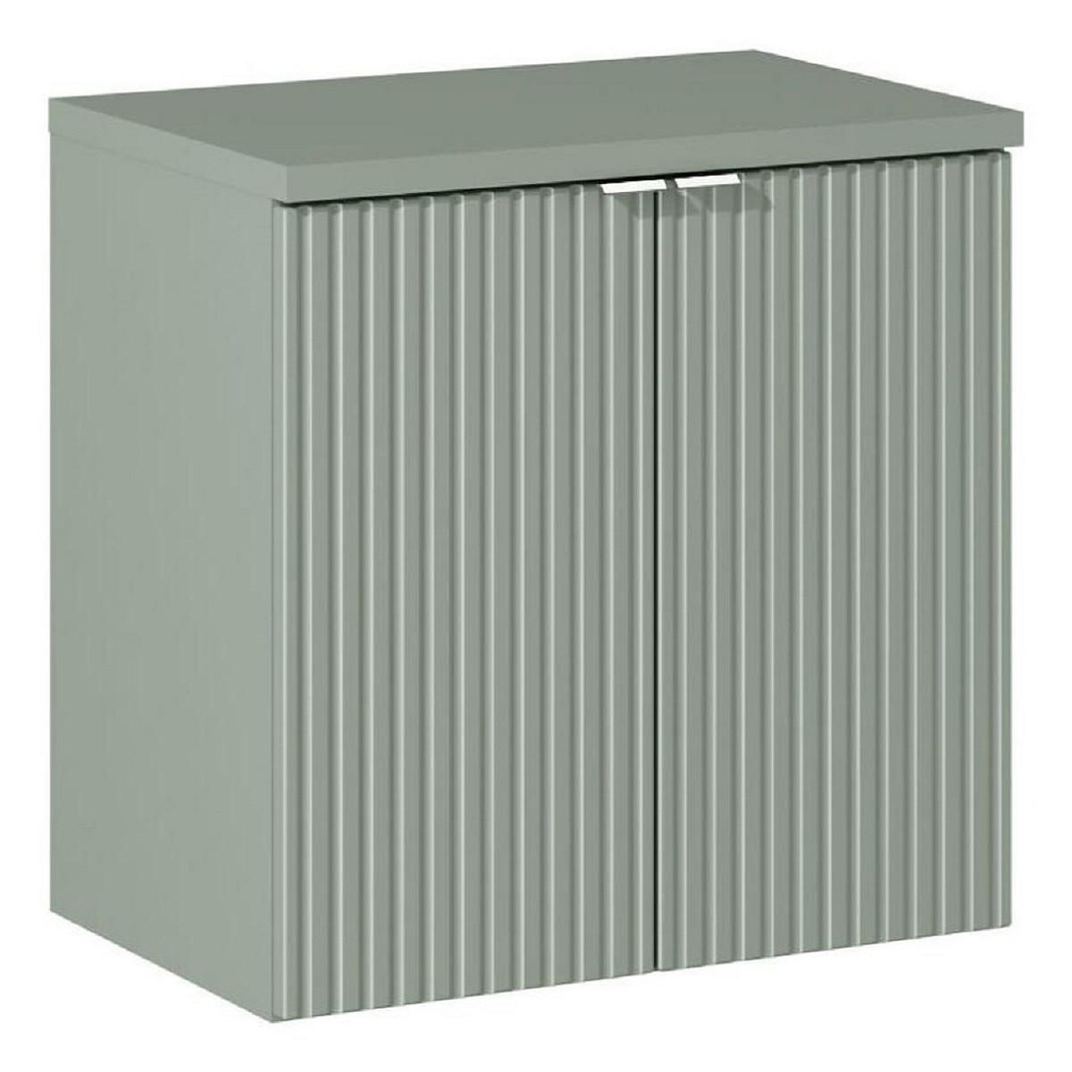 WASCHTISCHUNTERSCHRANK 60 cm 2 Teile - Line Reed Green L BM99 in Schilfgrün - Grün, Holz (60/57/40cm)