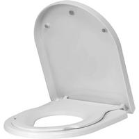 WC SITZ mit Absenkautomatik, Toilettendeckel mit Kindersitz - Weiß, Kunststoff (36/4.4/45cm) - Woltu