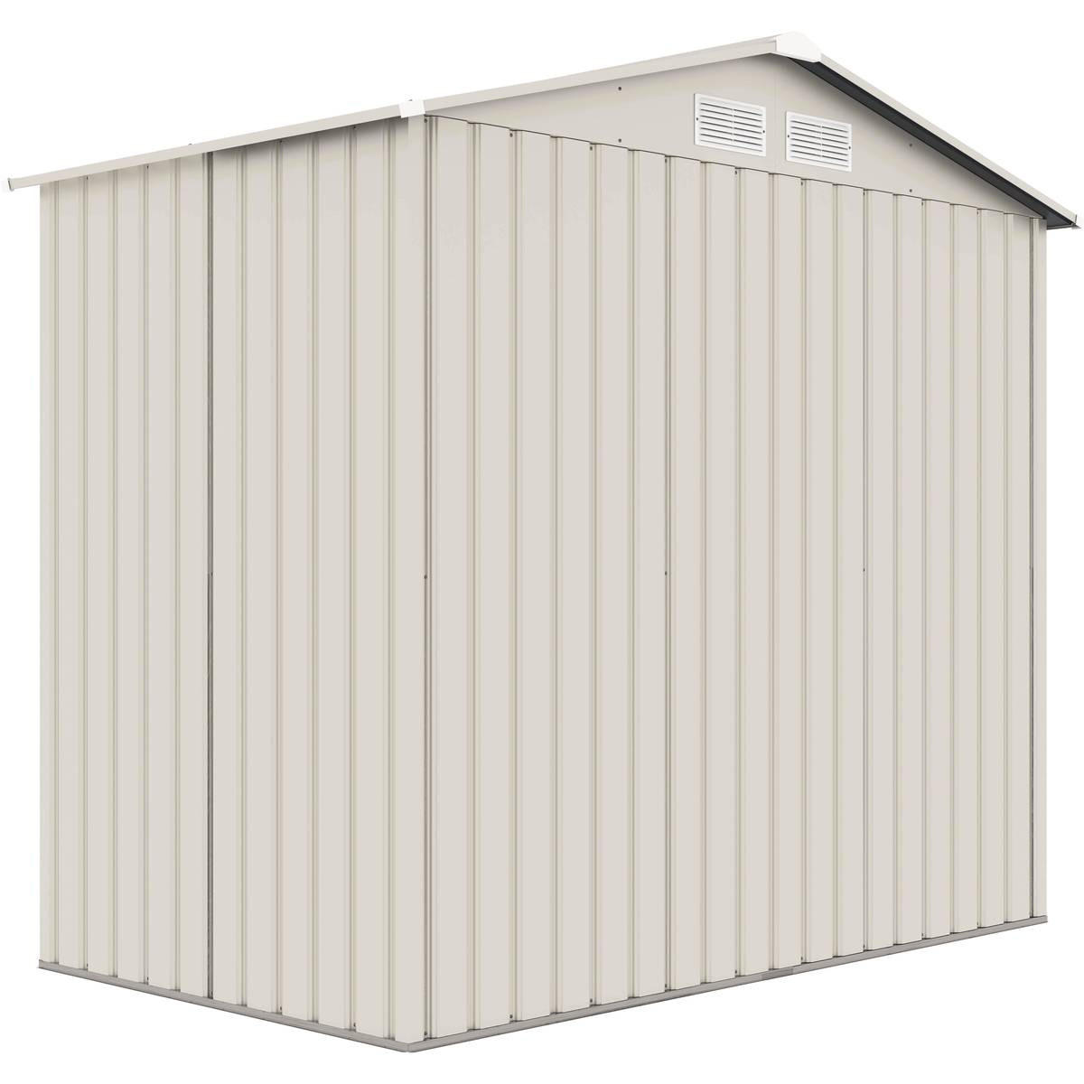 METALL-GARTENHAUS - "Nebraska" - 4.07 M² - Beige/Anthrazitgrau - Grün, Metall (213/195/191cm) - Habitat Garten