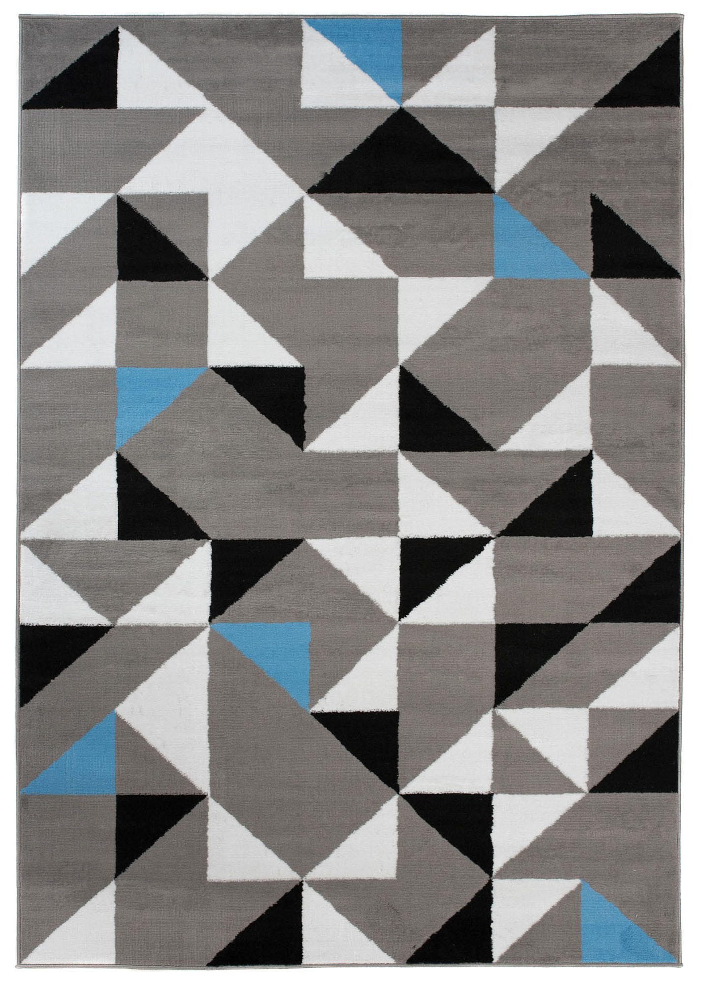 TEPPICH MAYA Blau Dreiecke Geometrisch 250/350 cm - Blau, Textil (250/350cm) - Tapiso