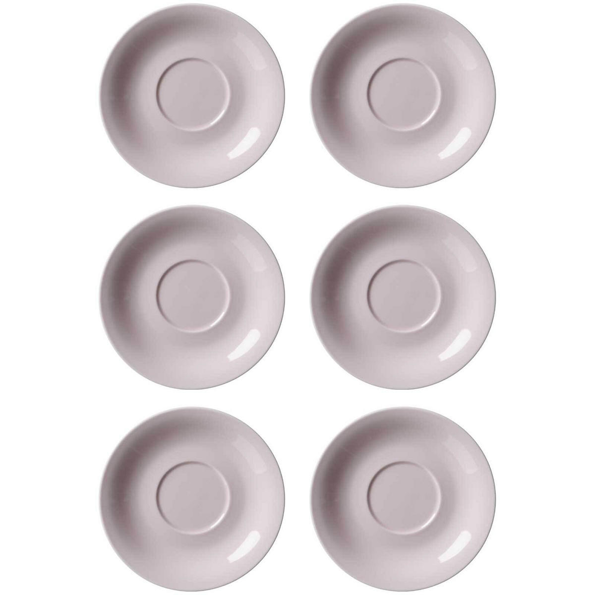 JUMBOUNTERTASSEN Doppio Rosé ø 17 cm 6er Set - Rosa, Keramik (17cm) - Ritzenhoff Breker