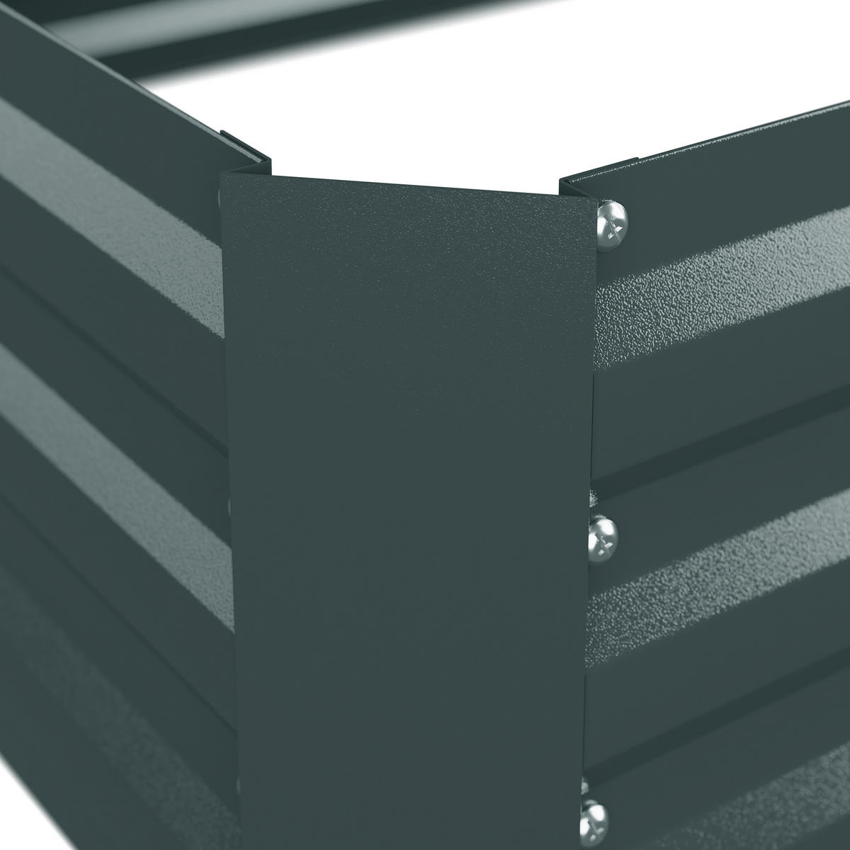 HOCHBEET - Anthrazit, Metall (120/30/90cm) - Relaxdays