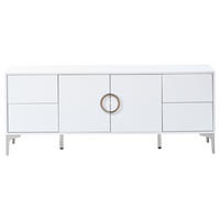 SIDEBOARD Weiß 150/38/59.5 cm - Weiß, Holzwerkstoff (150/59.5/38cm) - PANGIVO