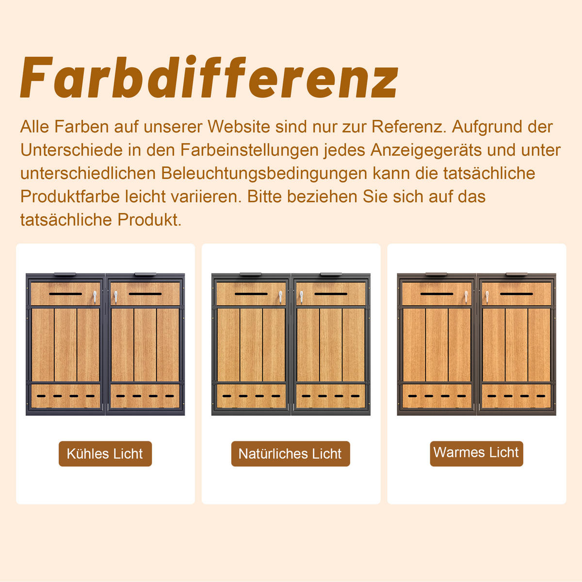 MÜLLTONNENBOX 4er abschließbar 120-240L Lüftung 2 Türen - Multicolor, Metall (169/249/264cm) - FLIEKS