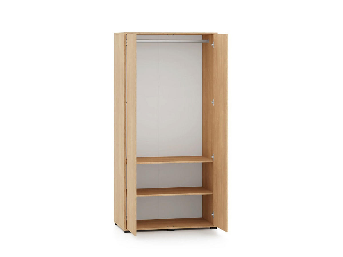 KLEIDERSCHRANK – 92 cm – Reynos – Eichefarben - Eichefarben, Holzwerkstoff (92/190/52cm) - hi-markt
