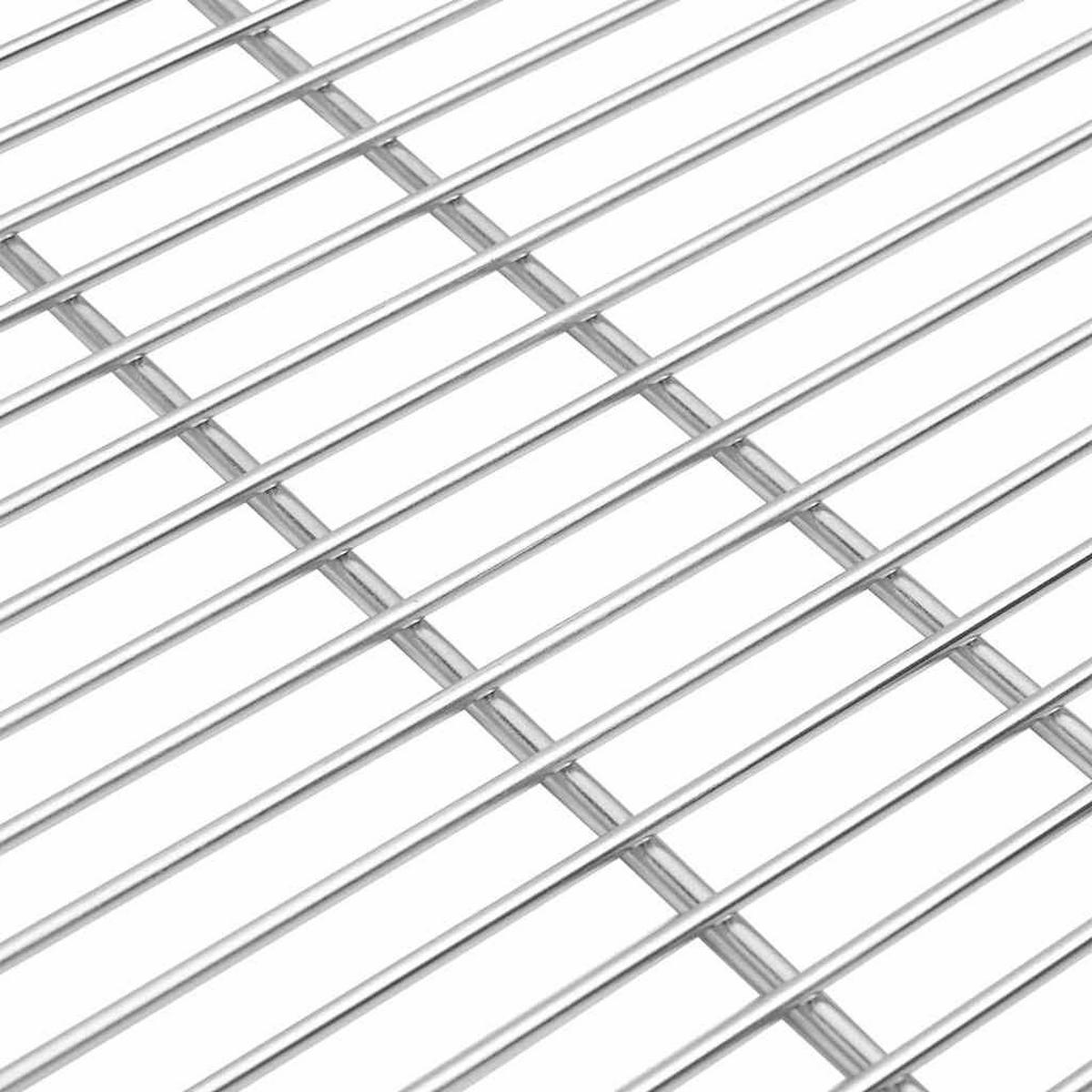 GRILLROST Silber 57/57 Cm Edelstahl - Silberfarben, Metall (57/57cm) - vidaXL