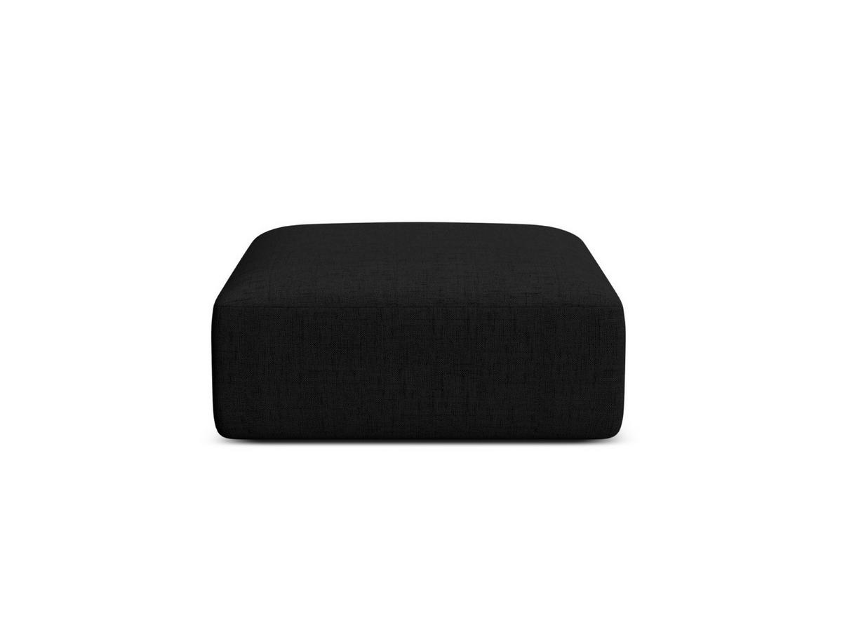 POUF Campi aus strukturiertem Stoff schwarz - Schwarz, Textil (90/40/90cm) - Cosmopolitan Design