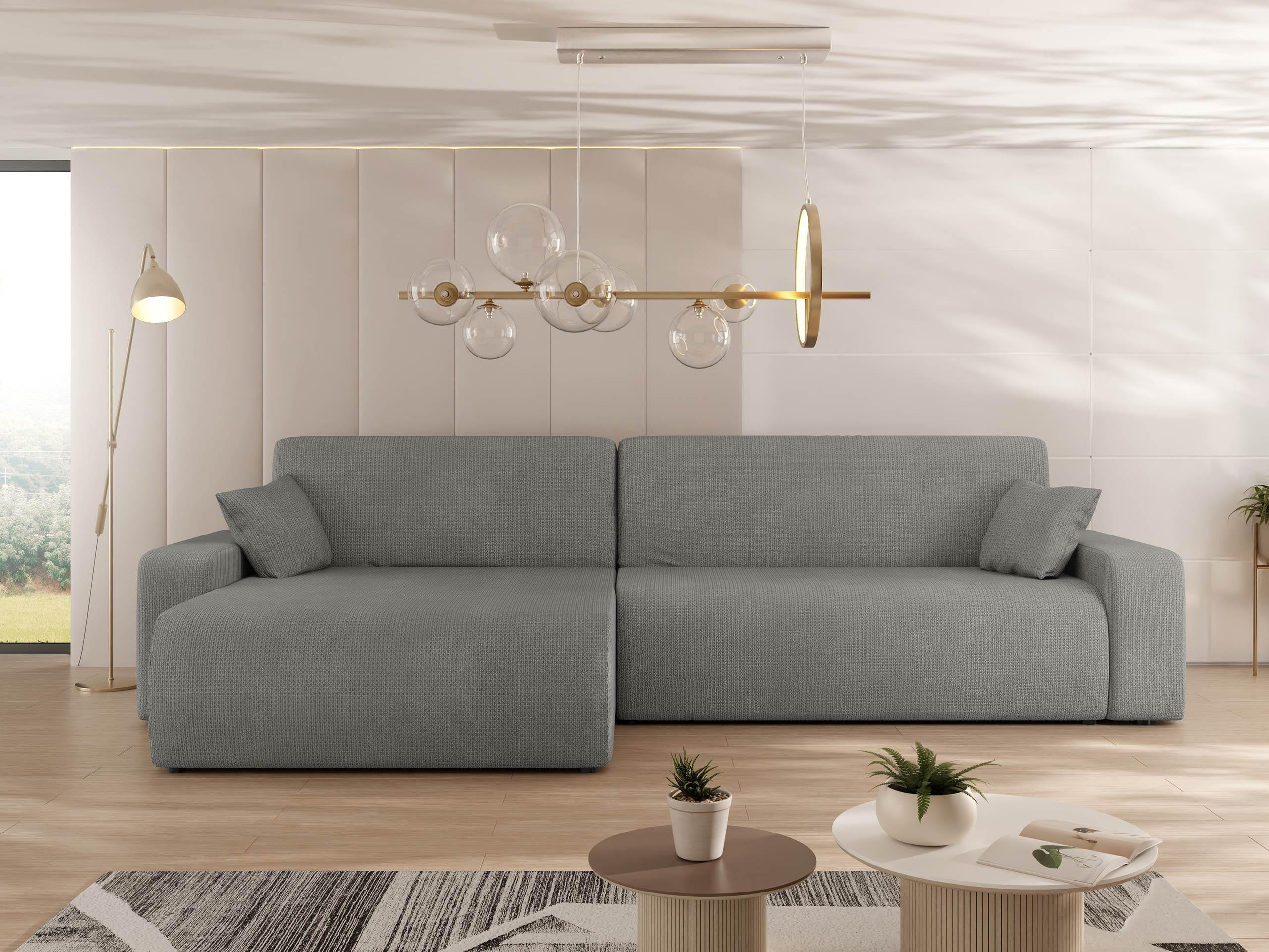 ECKSOFA Piano - Schwarz/Grau, Holz/Kunststoff (274/145cm) - MIRJAN24