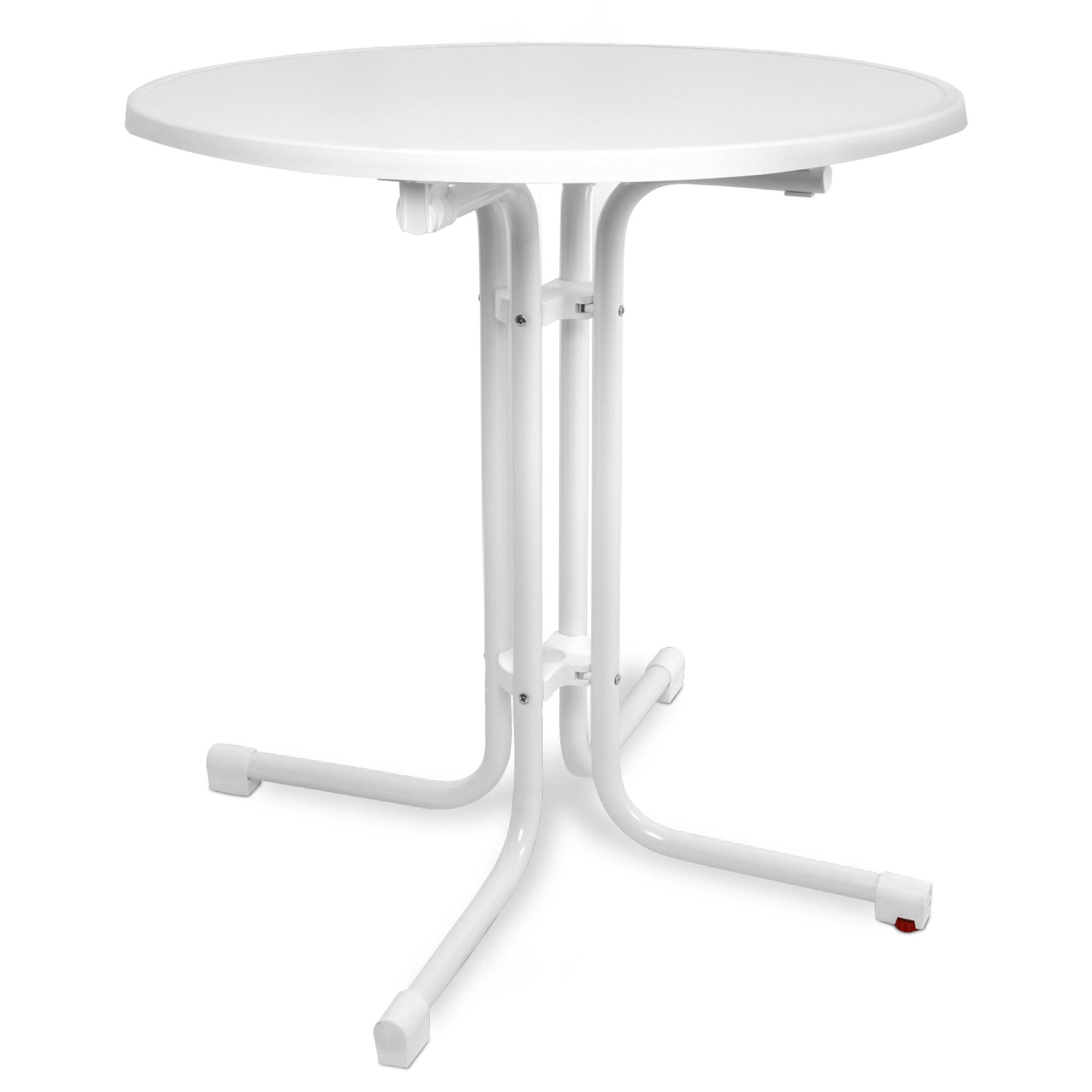 BISTROTISCH Bistroni 70/70cm Weiß - Weiß, Metall (70/70/70cm) - Beautissu 