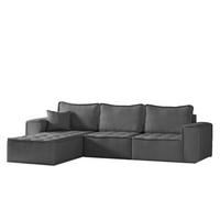ECKSOFA L-förmige Bohoo-Maxi Dunkelgrau Links - Dunkelgrau, Holz (192/292cm) - Kaiser Möbel