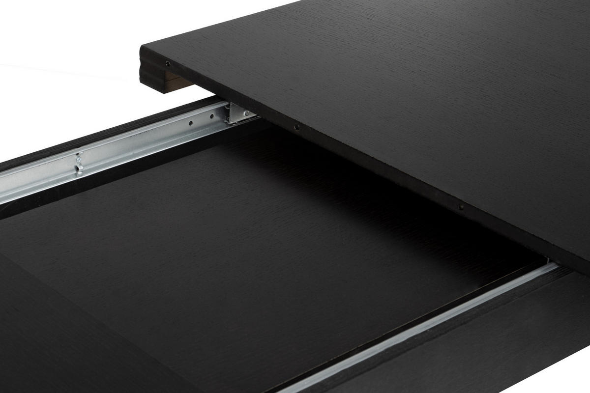 ESSTISCH ALTIS ausziehbar bis 180cm, Schwarz - Schwarz, Holz (80/140/77cm) - KONSIMO®