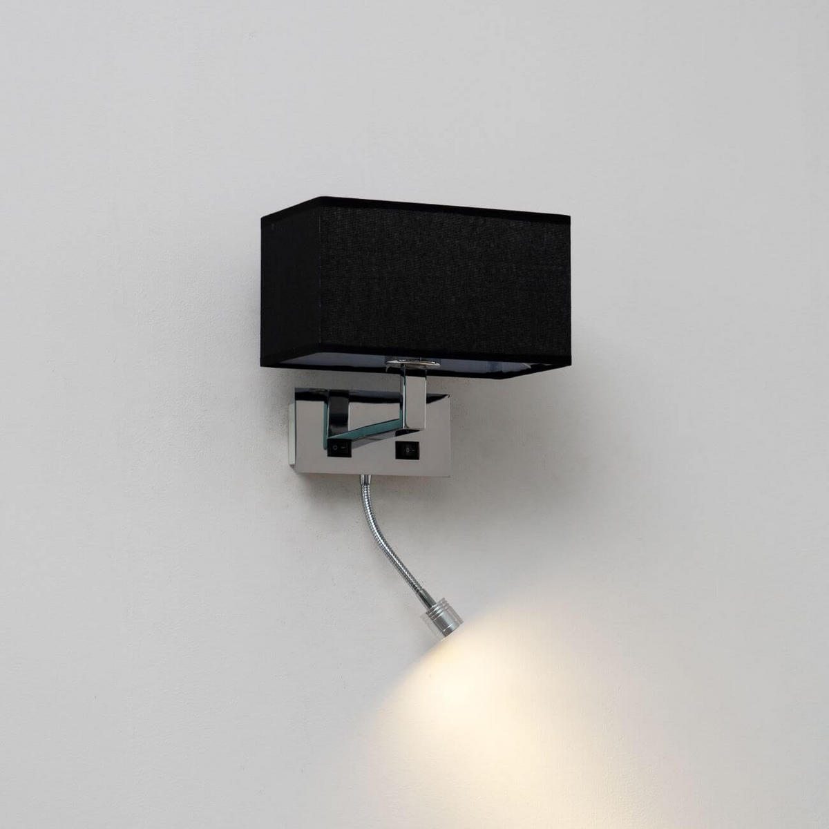 WANDLEUCHTE Adonis, Schwarz, 22cm - Schwarz, Metall (16/20/22cm) - KOSILUM