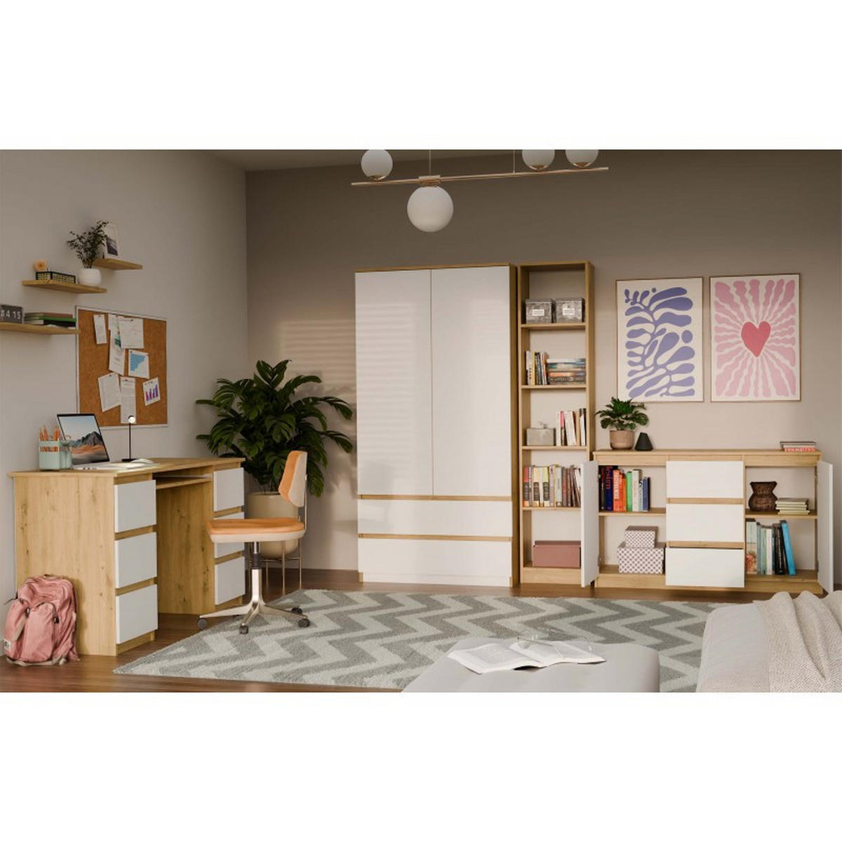 KOMMODE Artisan, Weiß 120/75/40 - Weiß, Holzwerkstoff (120/75/40cm) - RAUMHIRSCH FURNITURE