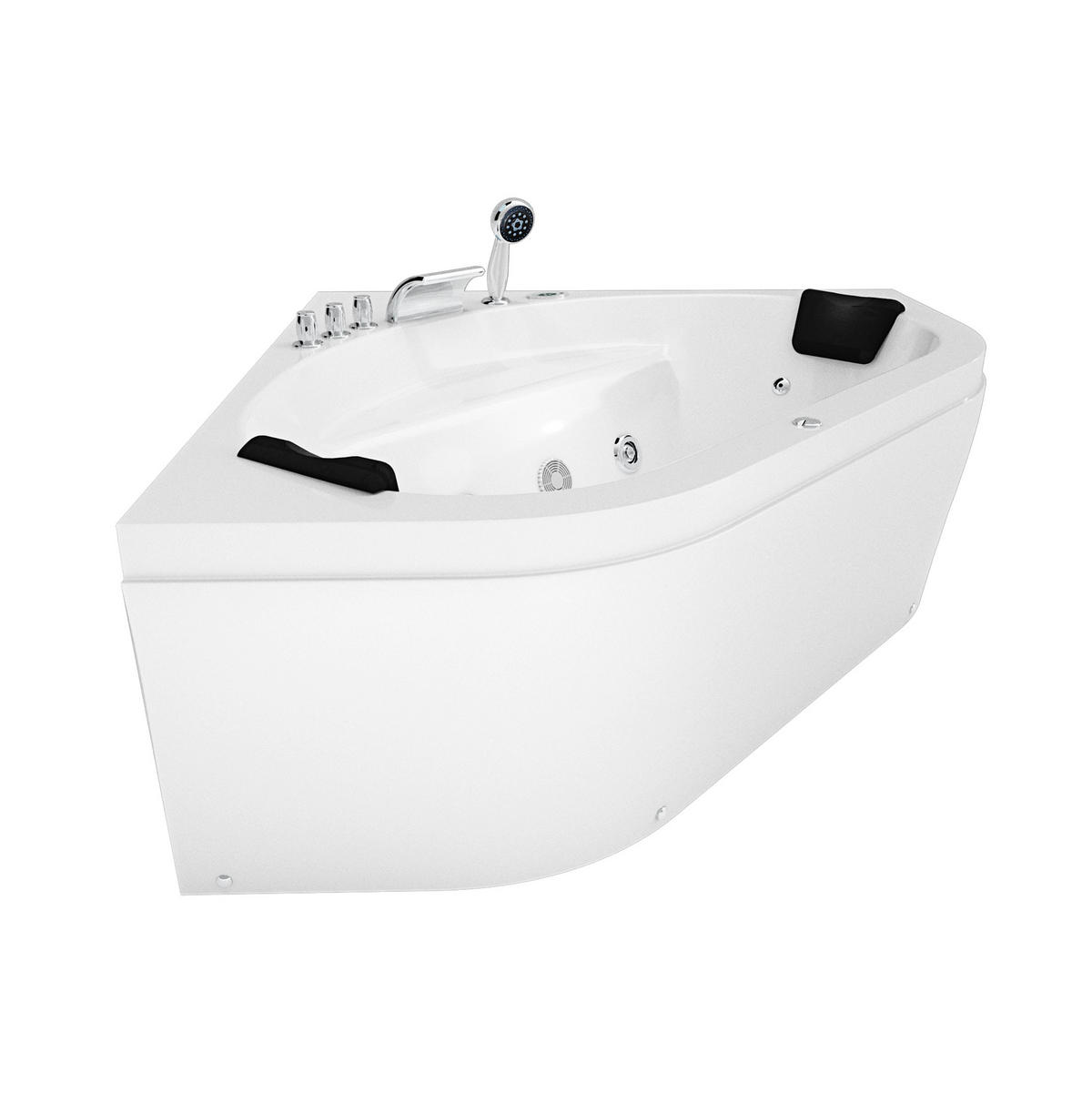 WHIRLPOOL Pool Badewanne Eckwanne W20R-TH-SC 140x140cm - Weiß, Glas/Kunststoff (140/55/140cm) - AcquaVapore by Sandra Jentho