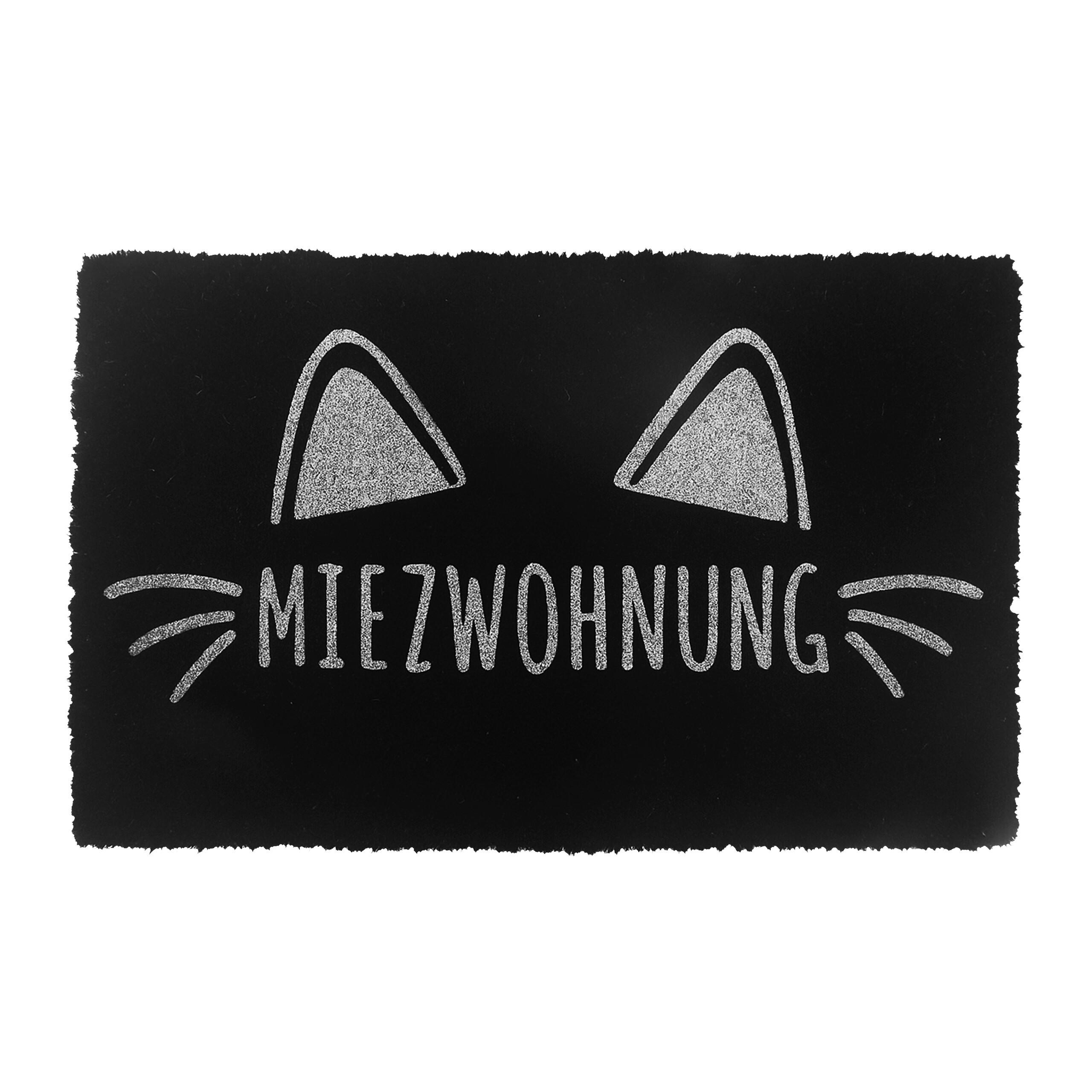 FUSSMATTE - Schwarz, Kunststoff/Textil (60/40cm) - Relaxdays