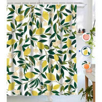 DUSCHVORHANG Stoff wasserdicht mit Haken - Grau, Textil (180/180cm) - MCBOSON