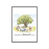 POSTER mit Rahmen Disney - Winnie the Pooh - Tree Gathering Print - Multicolor/Schwarz, Holz/Papier (50/70cm) - Poster&Frame