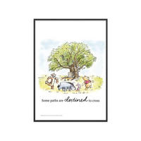 POSTER mit Rahmen Disney - Winnie the Pooh - Tree Gathering Print - Multicolor/Schwarz, Holz/Papier (50/70cm) - Poster&Frame