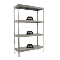 SCHWERLASTREGAL METAL BEAST FOUR | HxBxT 200x240x75cm | Fachlast 400kg | Verzinkt - Silberfarben, Metall (240/200/75cm) - PROREGAL