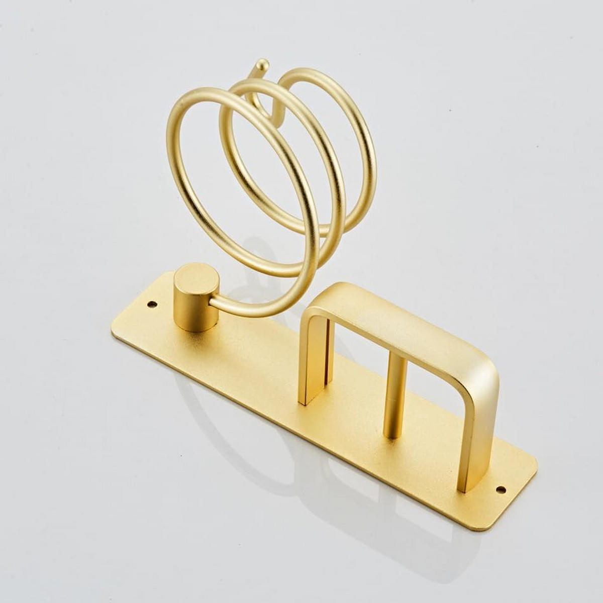HAARTROCKNERHALTER – Gold – Aluminium - Platinfarben, Metall (21/13/11cm)