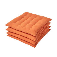 STUHLKISSEN 4er-Set terracotta 40/40/6,5 cm - Terra cotta, Textil (40/40/6.5cm) - Homescapes