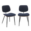 VELOURS-STÜHLE im 2er-Set mit Holz-Finish - Olympia - Blau, Holz (76.5/76.5/46cm) - Signature