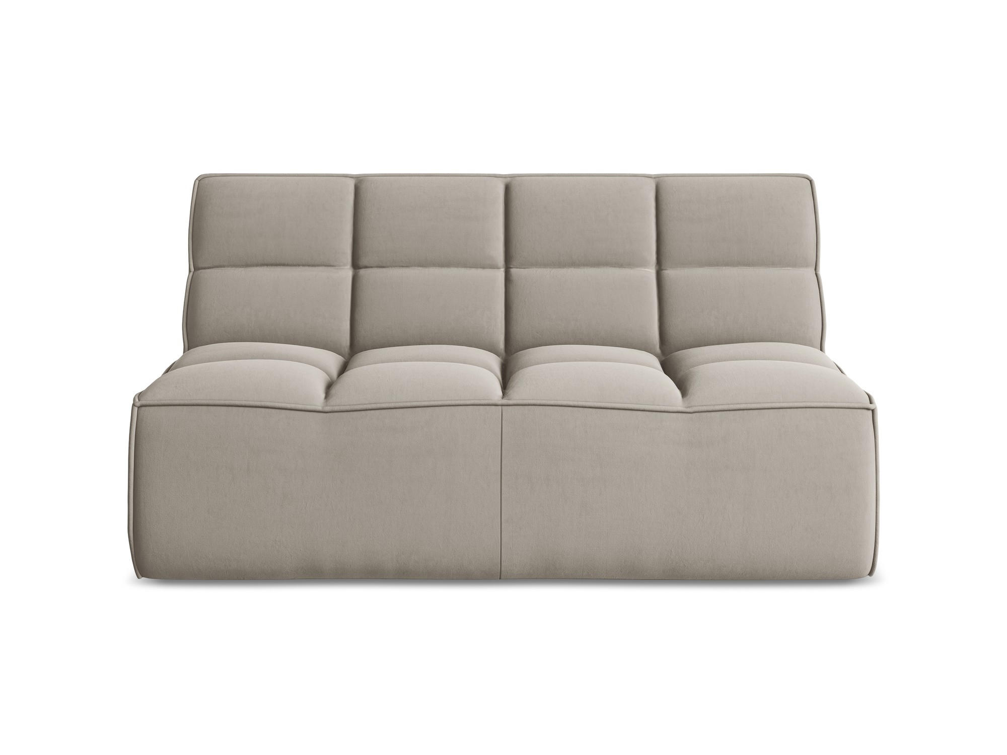 2-SITZER-SOFA Samt Stoff Grau - Taupe/Schwarz, Kunststoff/Textil (160/75/93cm) - Makamii