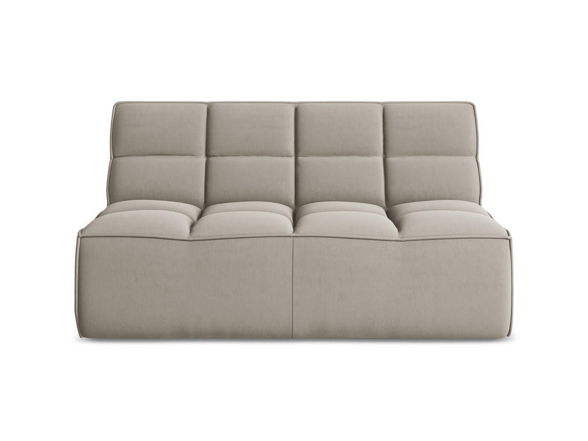 2-SITZER-SOFA Samt Stoff Grau - Taupe/Schwarz, Kunststoff/Textil (160/75/93cm) - Makamii