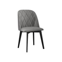 ESSZIMMERSTUHL Monti III Pik Raute - Hellgrau/Schwarz, Holz/Textil (48/83/55cm) - MIRJAN24