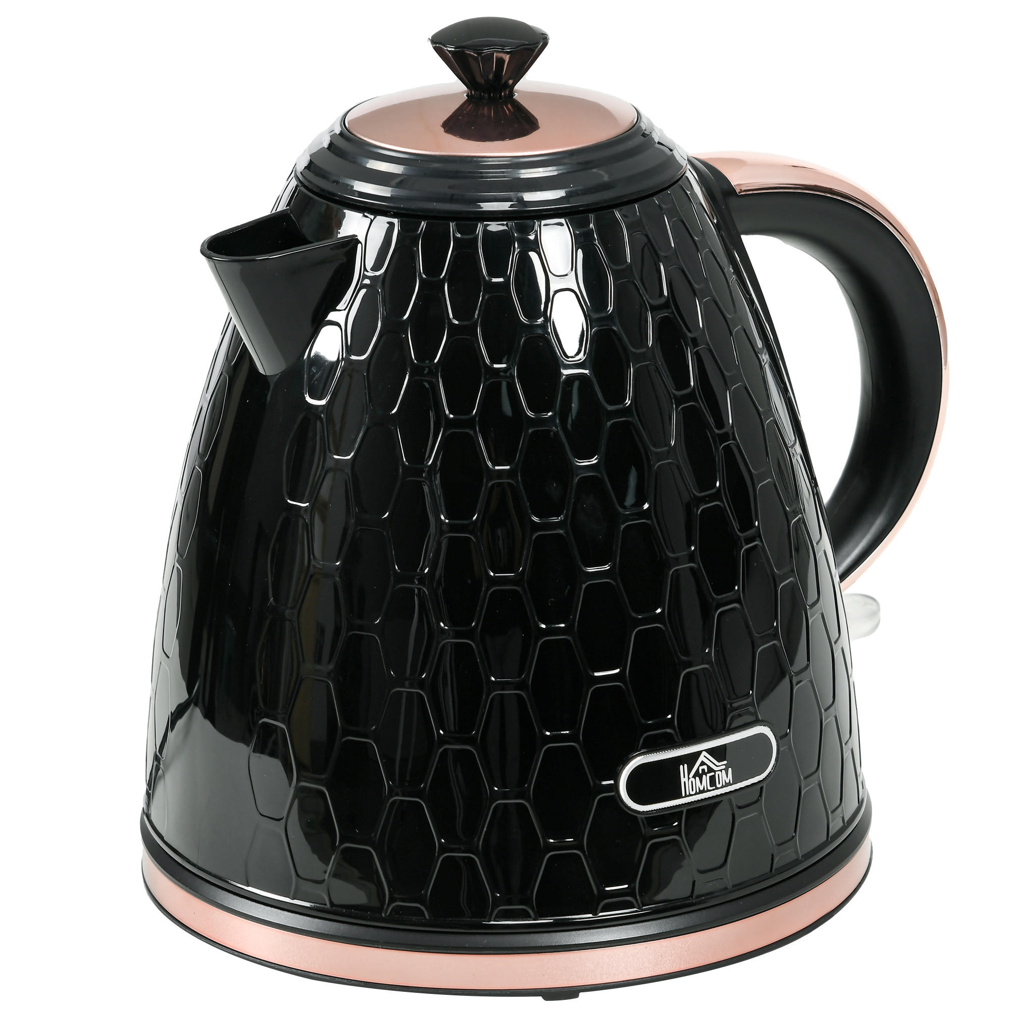 WASSERKOCHER,IN Schwarz,19.5/24.2/23.4 cm - Schwarz, Kunststoff (19.5/23.4/24.2cm)