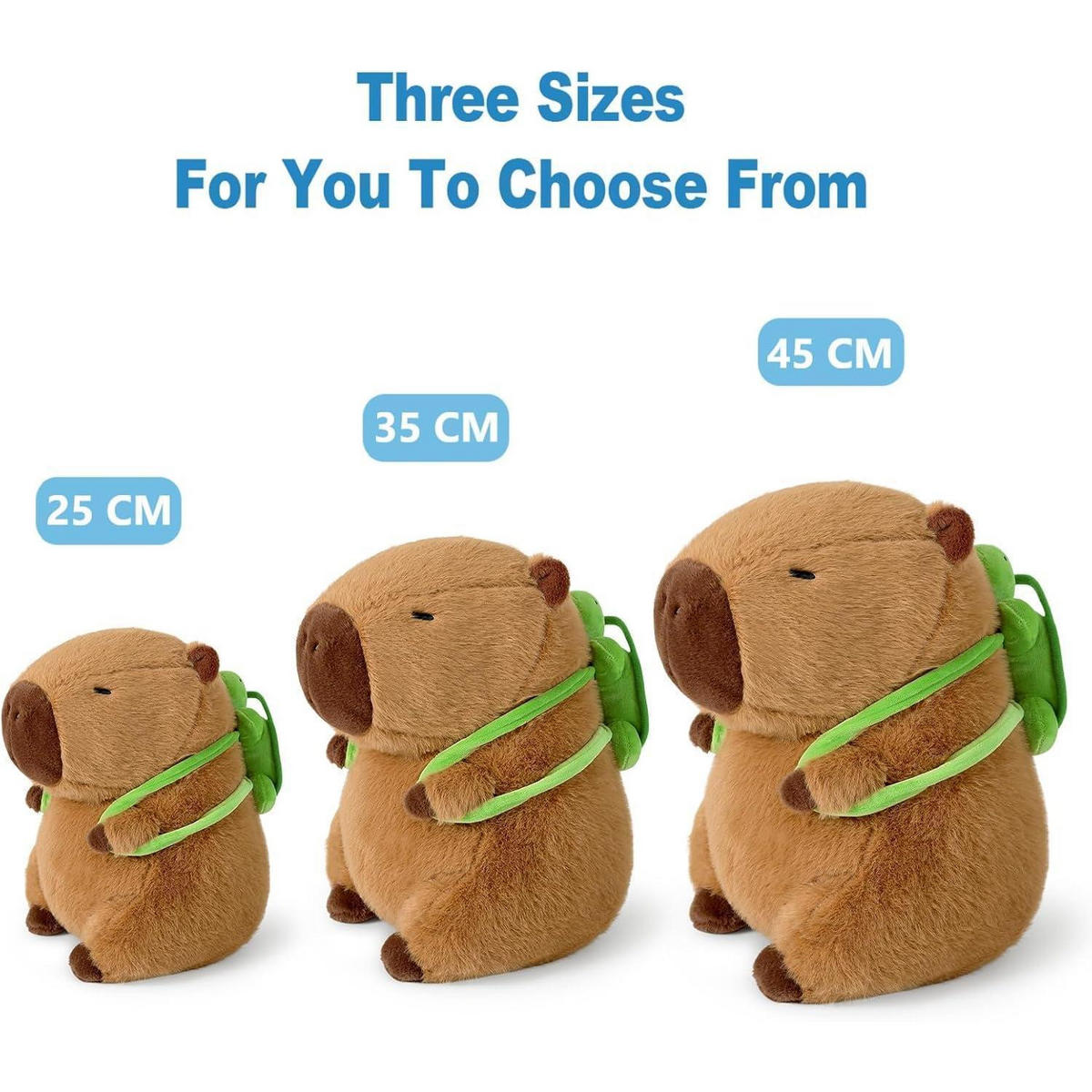 PLÜSCHTIER Capybara mit Schildkröte 35 cm - Braun, Textil (20/35cm)