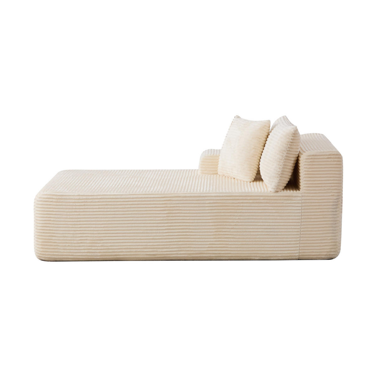 SOFAELEMENT 174/100/74.5 cm Elfenbein Chenillestoff - Ecru, Textil (100/74.5/174cm) - Oxeza