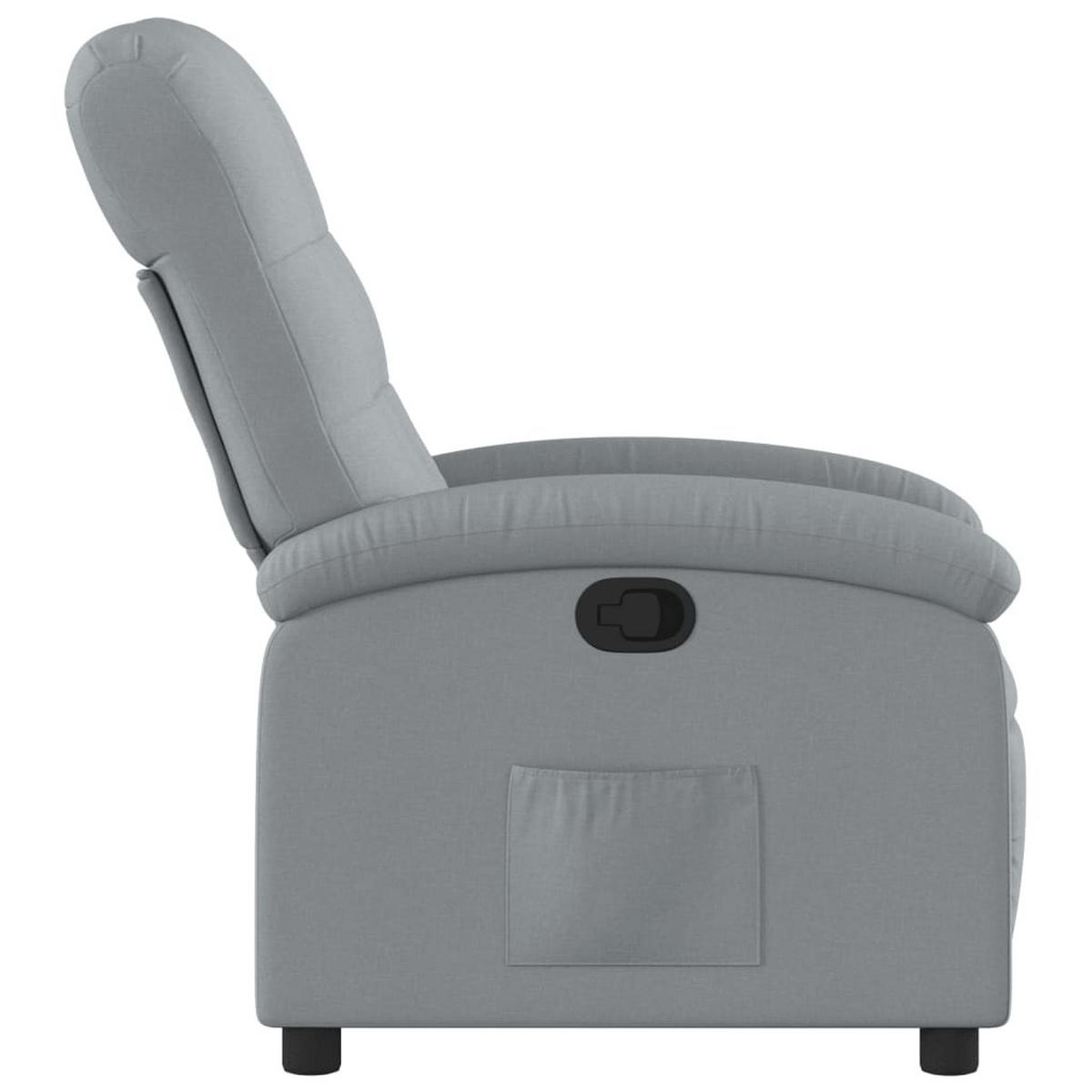 FERNSEHSESSEL Longstreet Hellgrau - Hellgrau, Metall (70/101/93cm) - Nettlife