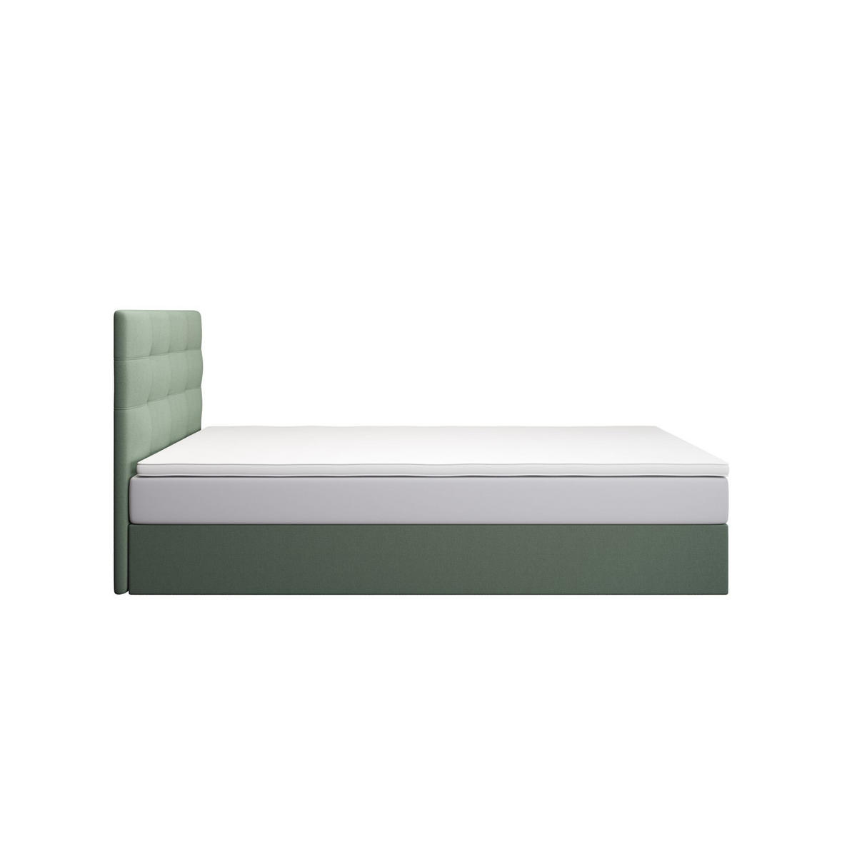 BOXBETT DUO 1 90x200 Cosmic 16, mit Matratze H3, Bonell und Topper, Hellgrün - Hellgrün, Holz/Kunststoff (90/200cm) - Bedante