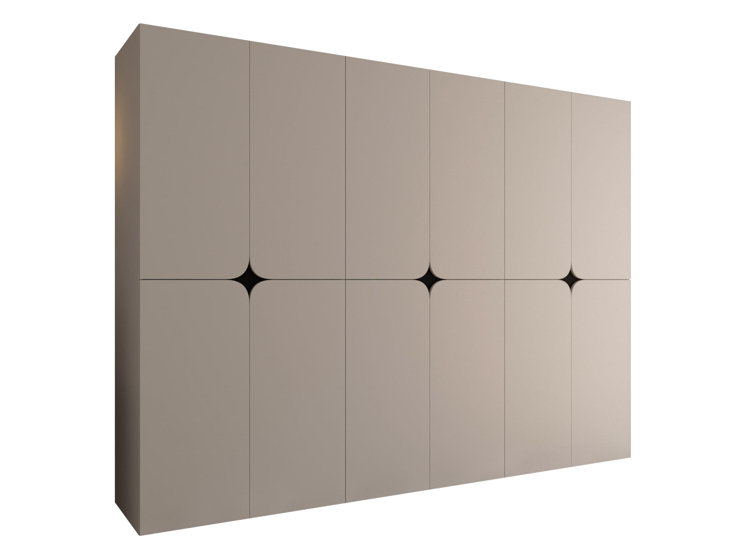 DREHTÜRENSCHRANK Espresso 270 cm - Kaschmir/Schwarz, Holzwerkstoff/Kunststoff (270/203/50cm) - MIRJAN24