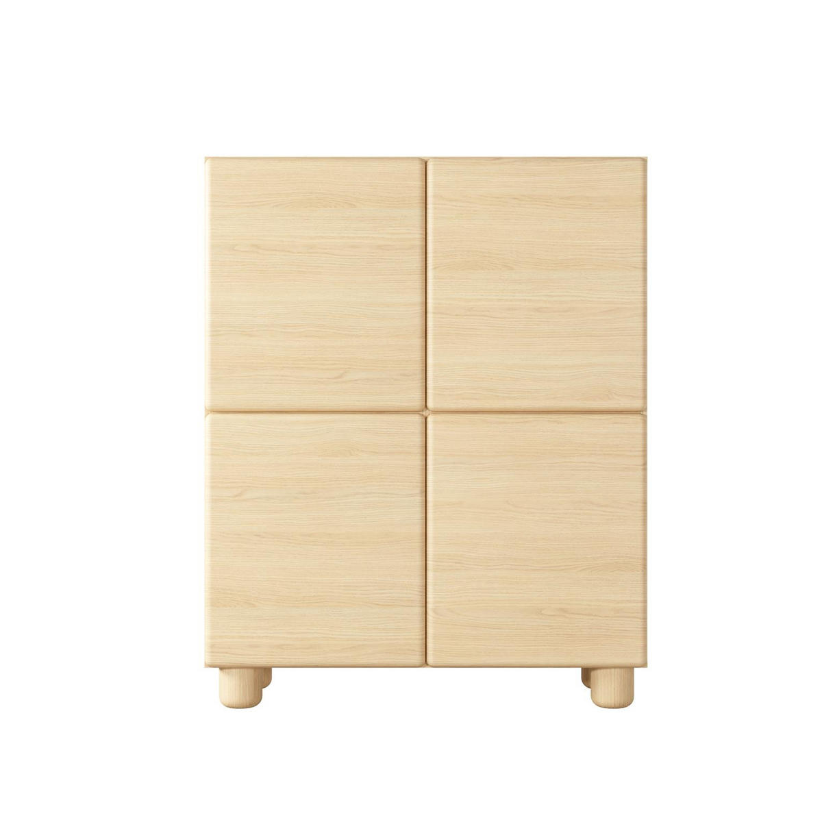 HIGHBOARD Olmo Vicenza Eiche, vierürige Kommode - Alteiche, Holzwerkstoff (100/125/38cm) - Bettso