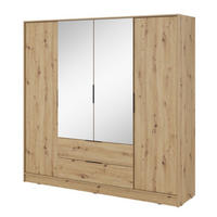 SCHRANK Artisan Eiche Mit Spiegel - Multicolor, Holzwerkstoff (206/200/51cm) - Sepro Meble