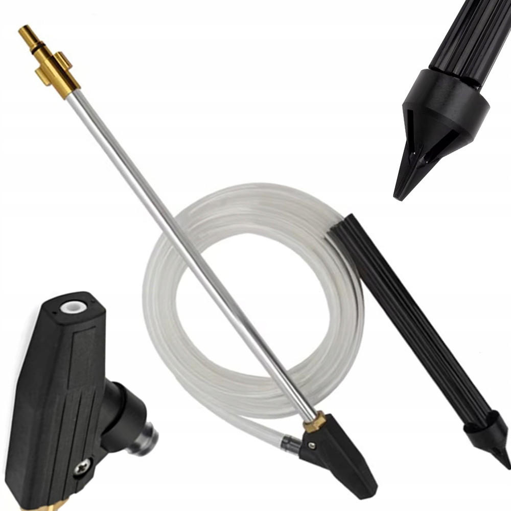 INJEKTOR Universal Set, Keramikdüse, Messinganschluss, 3 m Schlauch, Hochdrucklanze 460 mm - Multicolor, Kunststoff/Metall (10/10/10cm)