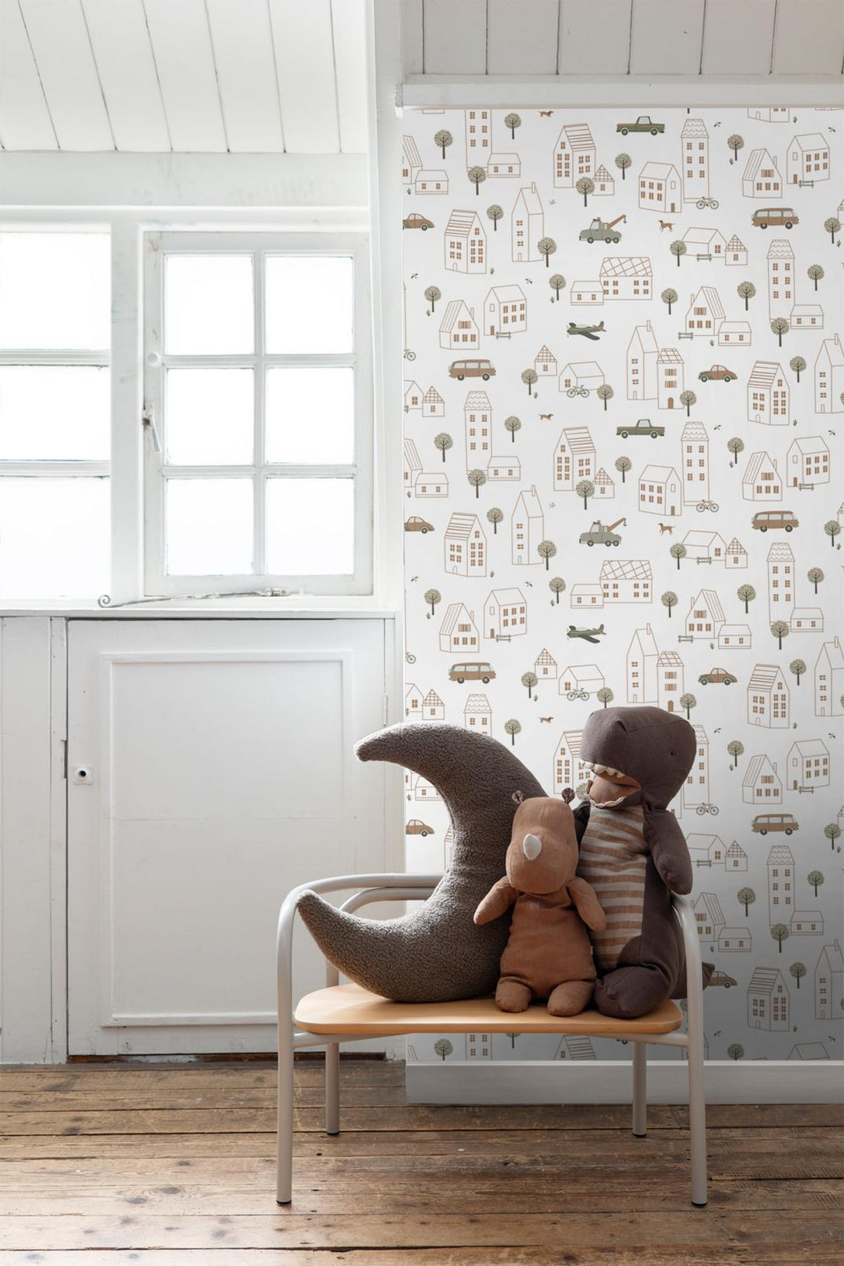 TAPETE Fahrzeuge 50 x 900 cm - Weiß, Papier (50/0.1cm) - ESTAhome