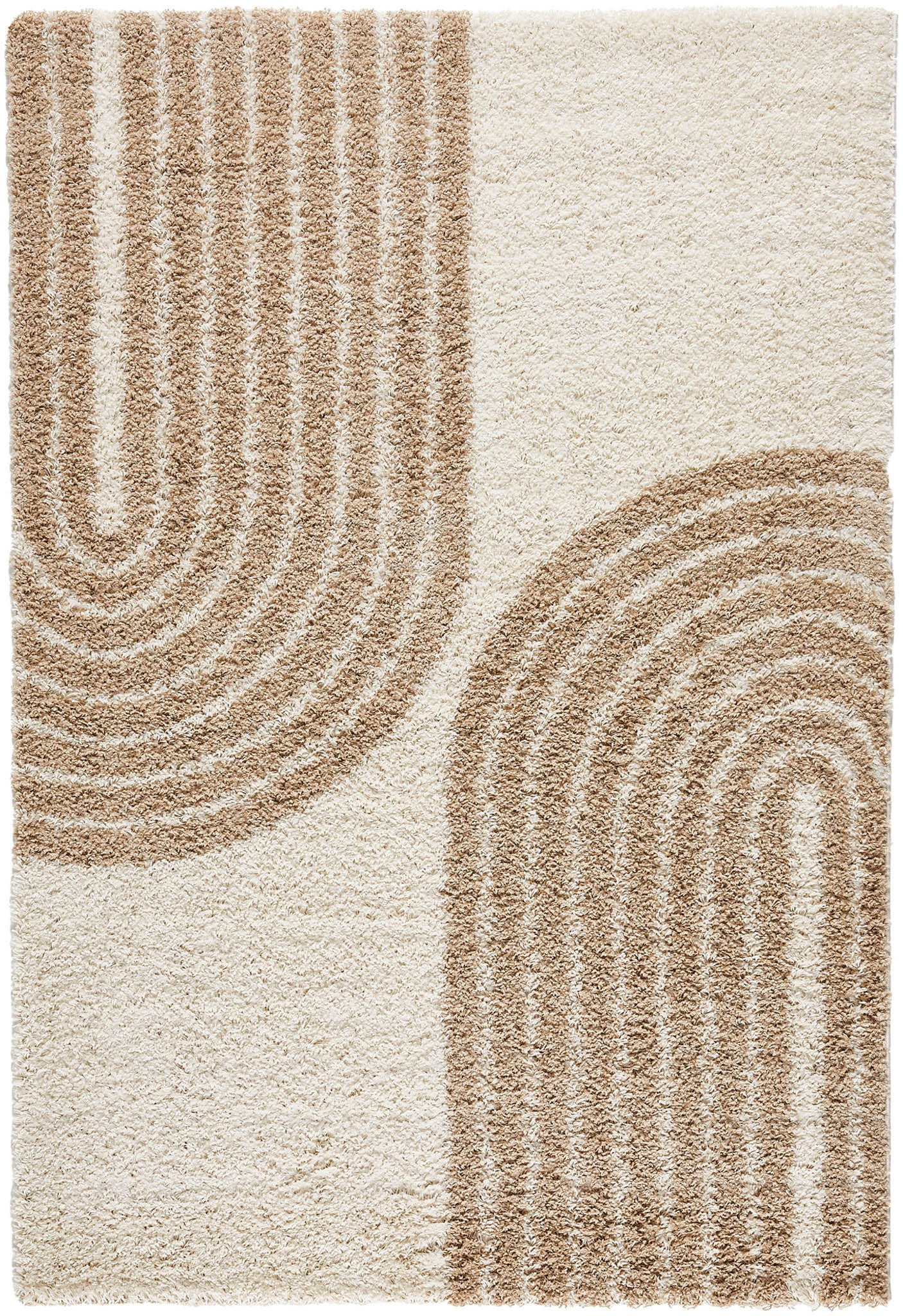 TEPPICH shaggy Beige Olympe 160x230 cm - Beige, Textil (160/230cm) - Nazar Rugs