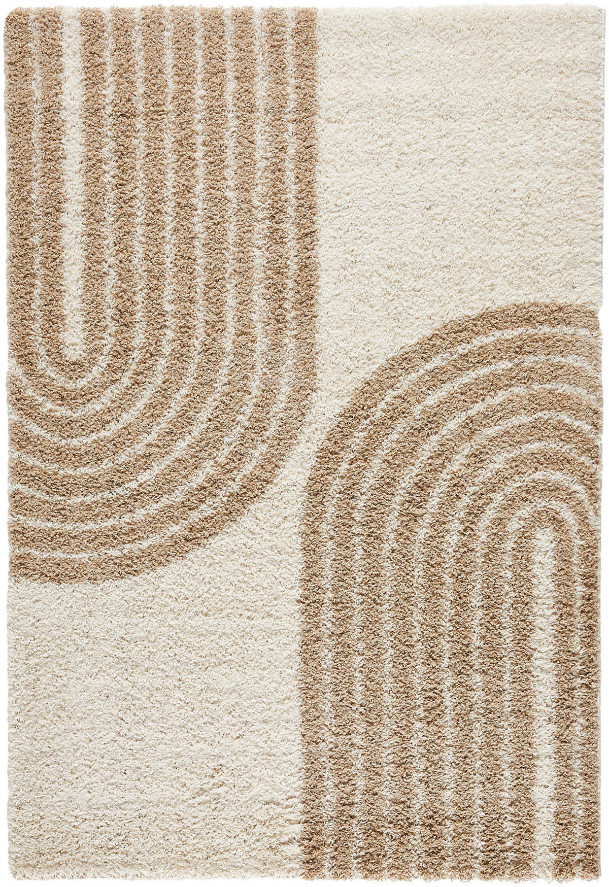 TEPPICH shaggy Beige Olympe 80x140 cm - Beige, Textil (80/140cm) - Nazar Rugs