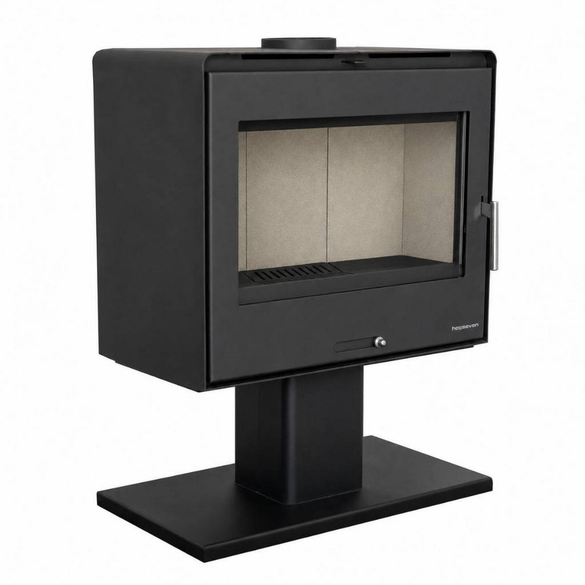 KAMINOFEN Holzofen Wohnzimmer Holzkamin 10 kW 5070 Holz Ofen Kamin Heizofen Holz - Schwarz, Metall (70.4/90/38cm) - DanDiBo