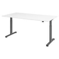 SCHREIBTISCH elektrisch XMST 100/200/74 cm in Weiß/Graphitfarben - Graphitfarben/Weiß, Holzwerkstoff (100/200/74cm) - bümö