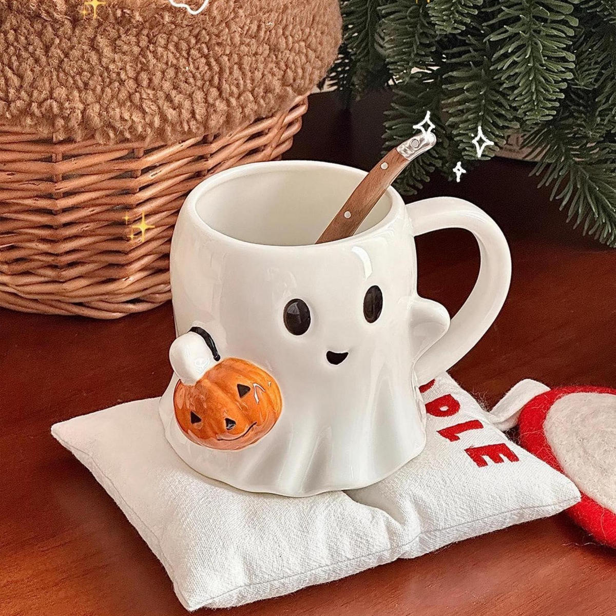 HALLOWEEN Tasse Keramik 600ml - Weiß, Keramik (0.6L)