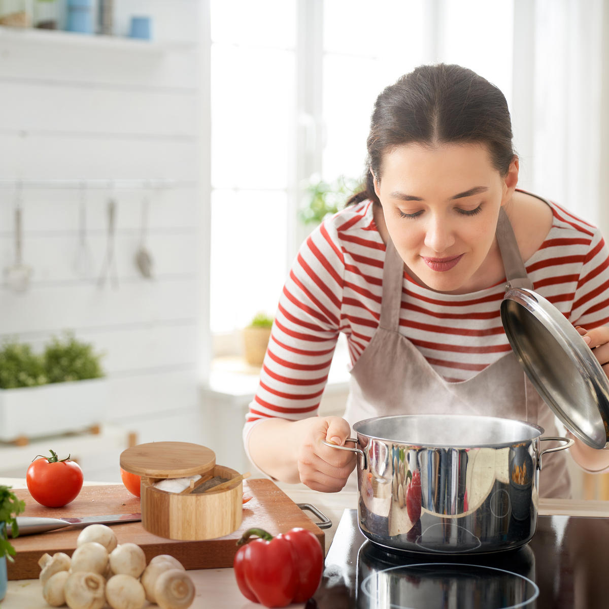 SALZBEHÄLTER - Hellbraun, Holz (12.5/6.5/12.5cm) - Relaxdays