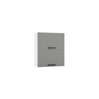HÄNGESCHRANK - W60GRF/2 ( S2100/77 ) - KATE - Hochwertige Küchen Optik - Weiß/Grau, Holz/Metall (60/72/30cm) - ROYAL24_MARKT