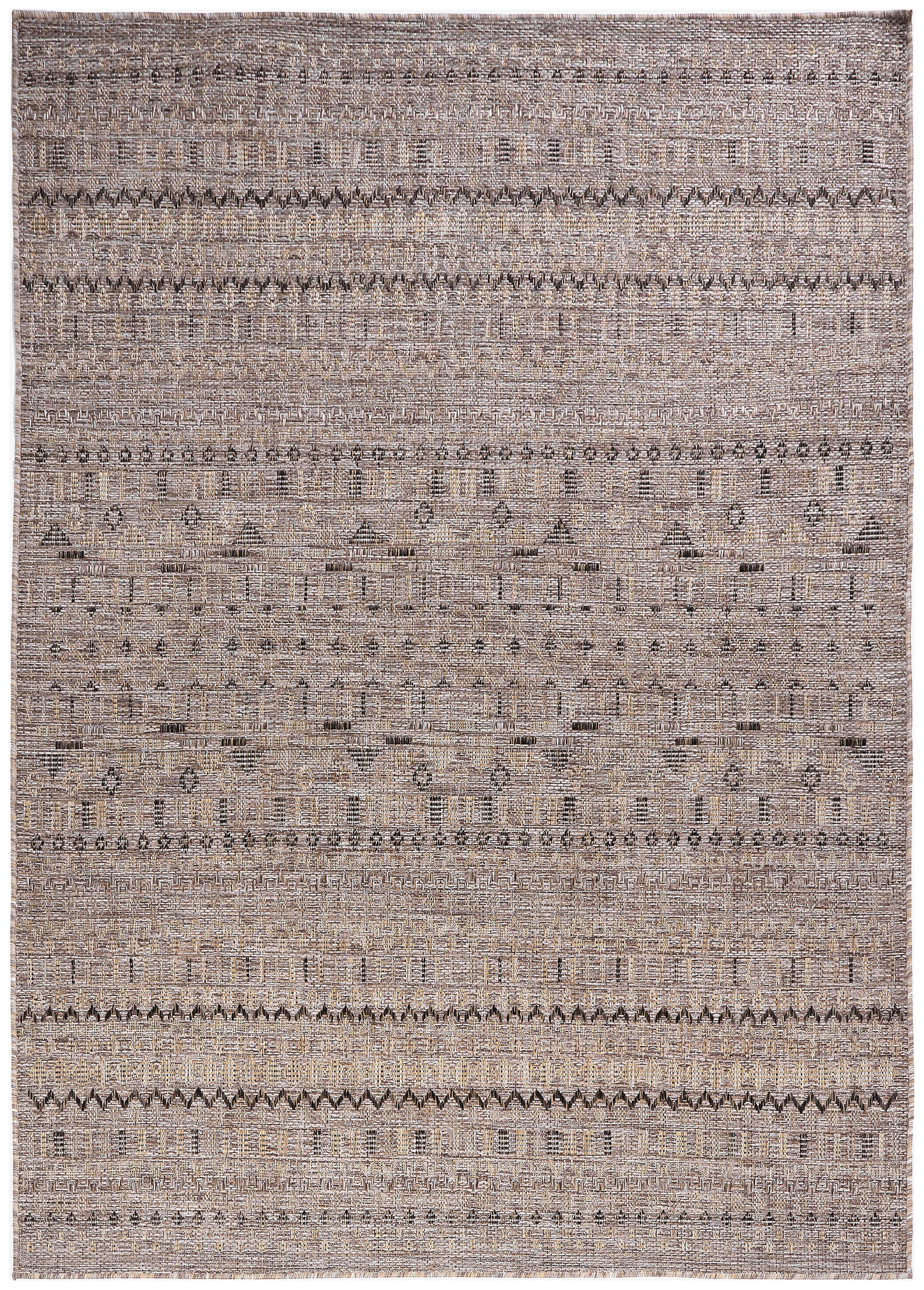 TEPPICH YUCANA Braun Outdoor Flachgewebe 200/300 cm - Braun, Textil (200/300cm) - Tapiso