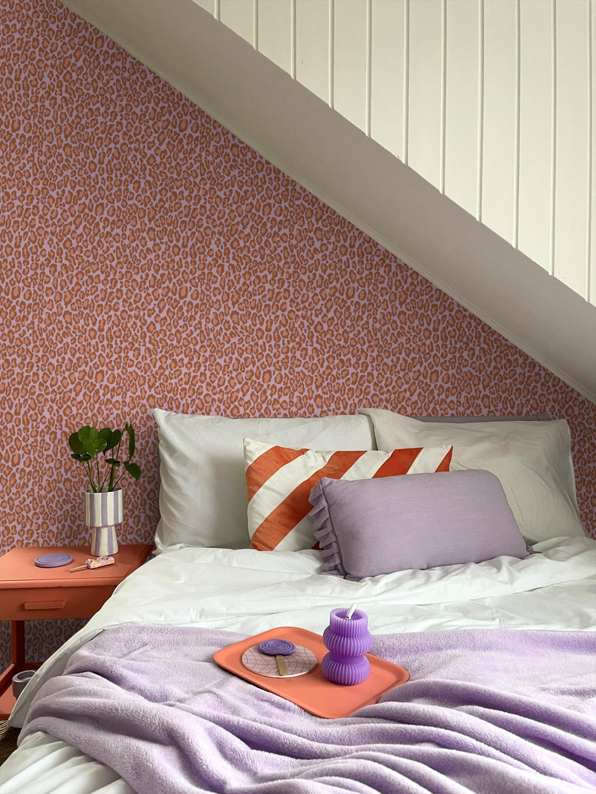 TAPETE Leopardenmuster 53 cm x 10.05 m - Pink, Papier (53/0.1cm) - ESTAhome