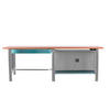WERKBANK Buffalo Wood mit 1x Schublade und Schrank HxBxT 86,5 x 210 x 75 cm Traglast 1000 kg Grau - Grau, Metall (210/86.5/75cm) - PROREGAL